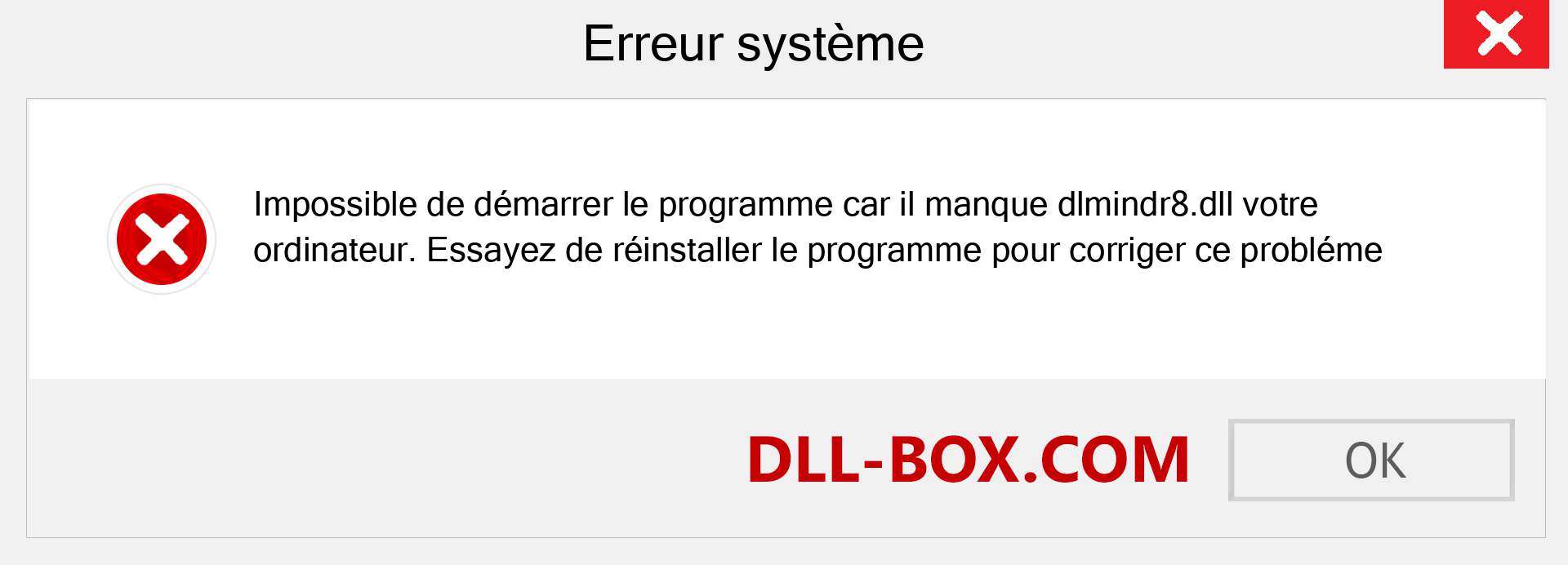 Le fichier dlmindr8.dll est manquant ?. Télécharger pour Windows 7, 8, 10 - Correction de l'erreur manquante dlmindr8 dll sur Windows, photos, images