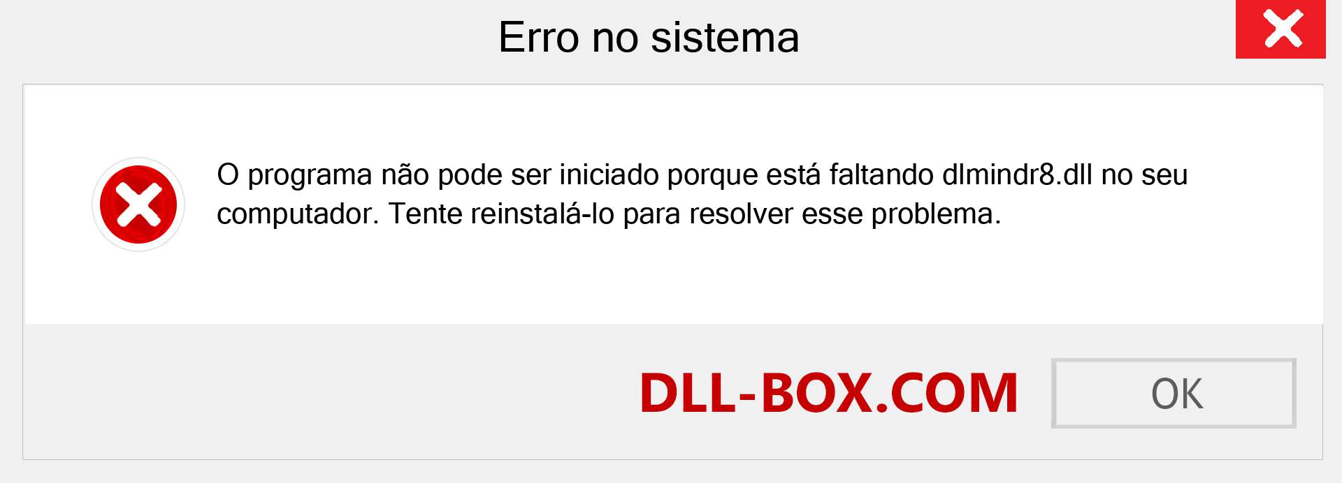 Arquivo dlmindr8.dll ausente ?. Download para Windows 7, 8, 10 - Correção de erro ausente dlmindr8 dll no Windows, fotos, imagens